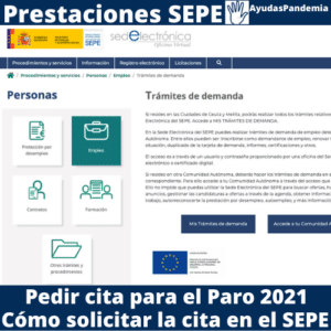 Pedir cita para el Paro 2021 Cómo solicitar la cita en el SEPE