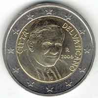 Moneda del Vaticano año 2006