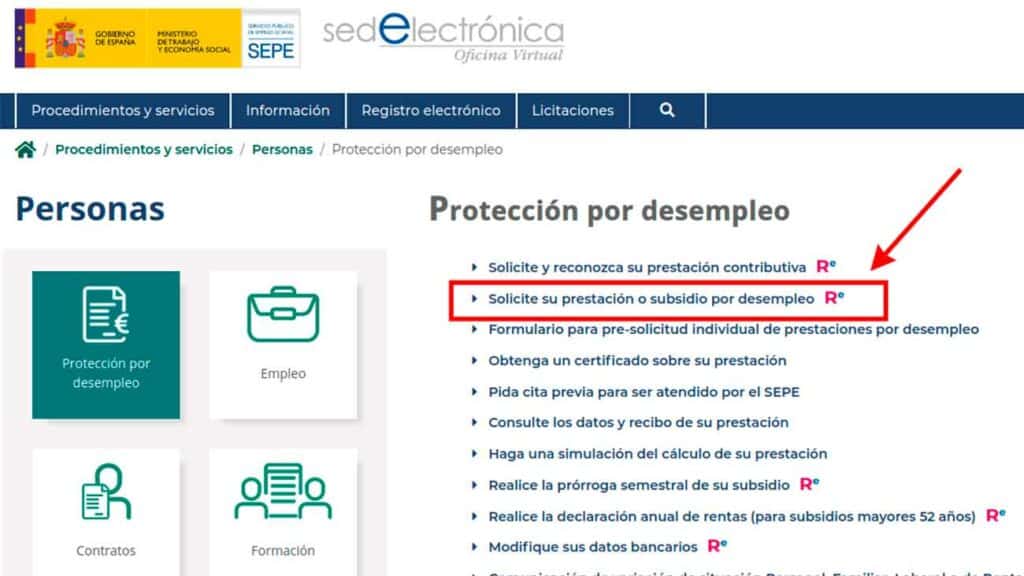 SEPE: Mejora De La Versión Simplificada Para La Solicitud De Prestaciones