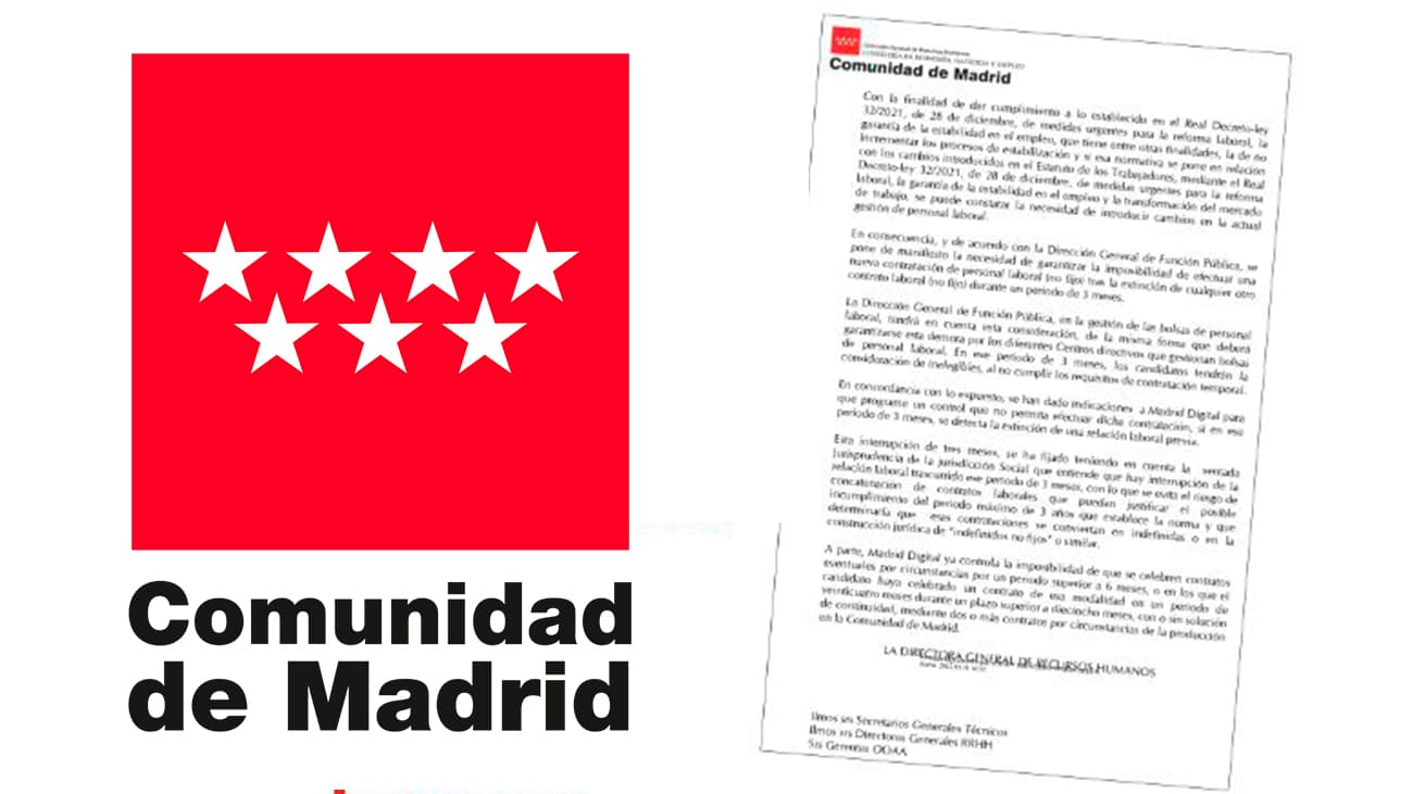 bolsa de empleo en la Comunidad de Madrid