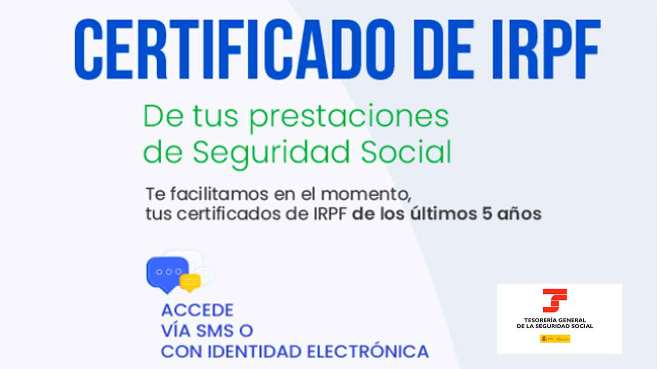 certificado de IRPF de prestaciones